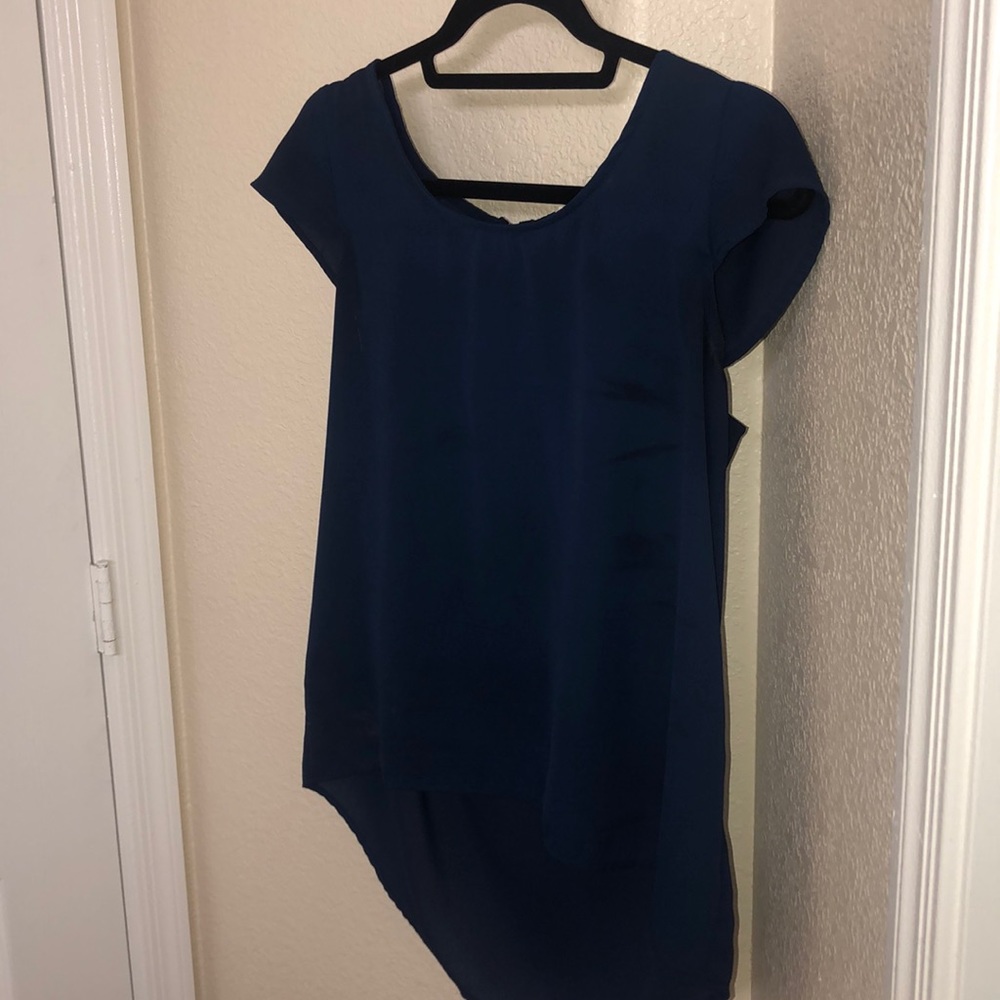 Navy Blue Work Blouse